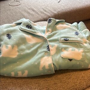 Joe Fresh Light Blue Pajama Set with Polar Bear Design